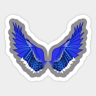 Blue Jay Wings Sticker